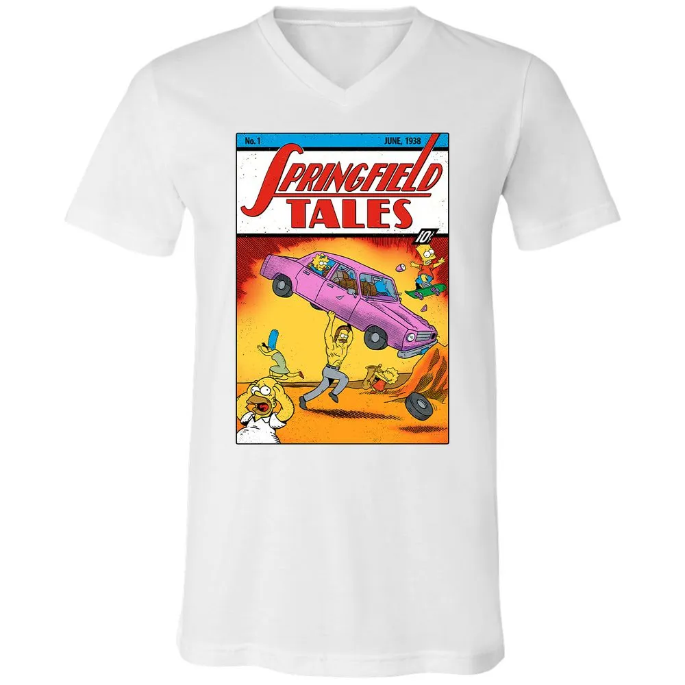 Unisex V-Neck T-Shirt - 7KMPH4NT - White - 5