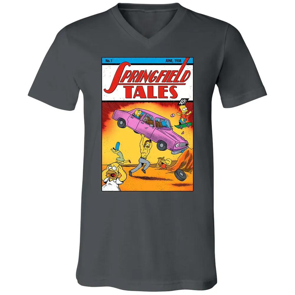 Unisex V-Neck T-Shirt - 7KMPH4NT - Asphalt - 12