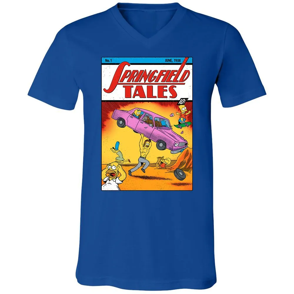 Unisex V-Neck T-Shirt - 7KMPH4NT - True Royal - 4
