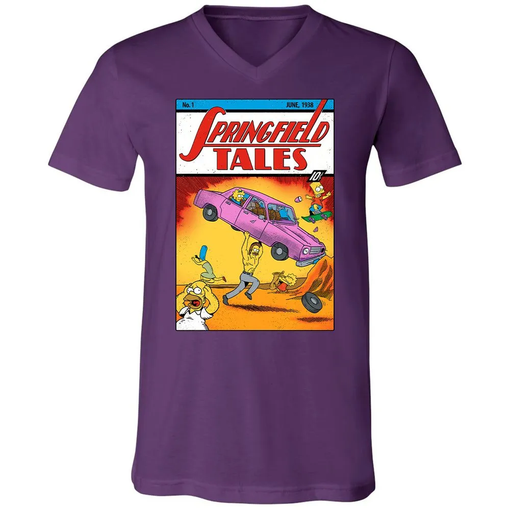 Unisex V-Neck T-Shirt - 7KMPH4NT - Team Purple - 9