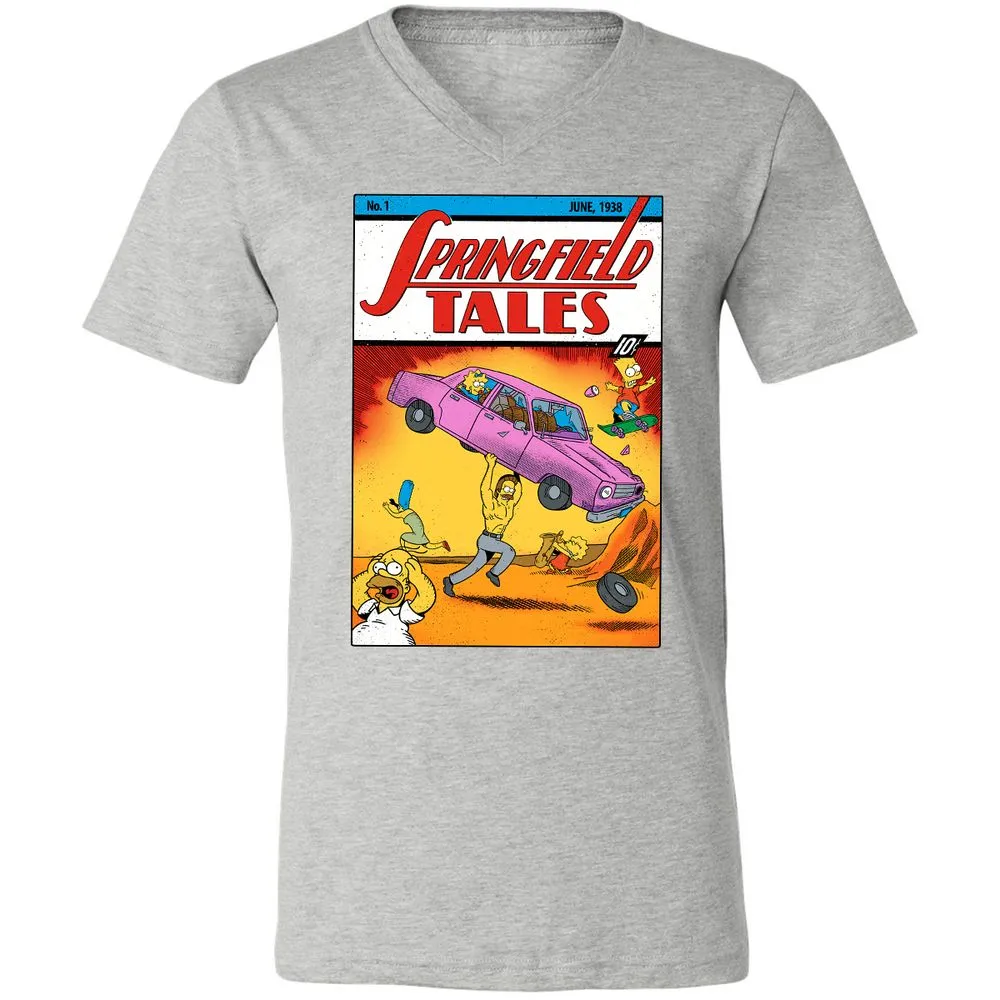 Unisex V-Neck T-Shirt - 7KMPH4NT - Athletic Heather - 7