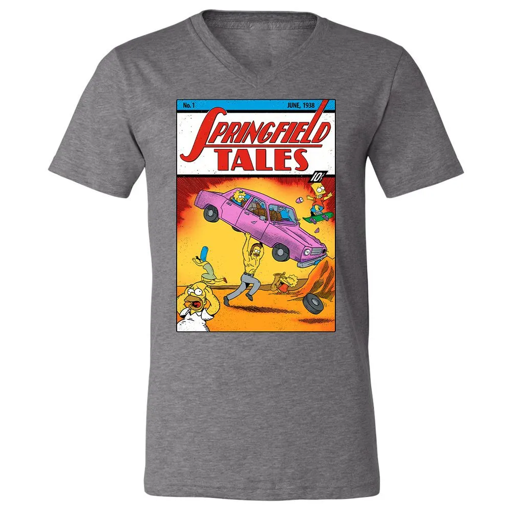 Unisex V-Neck T-Shirt - 7KMPH4NT - Deep Heather - 13