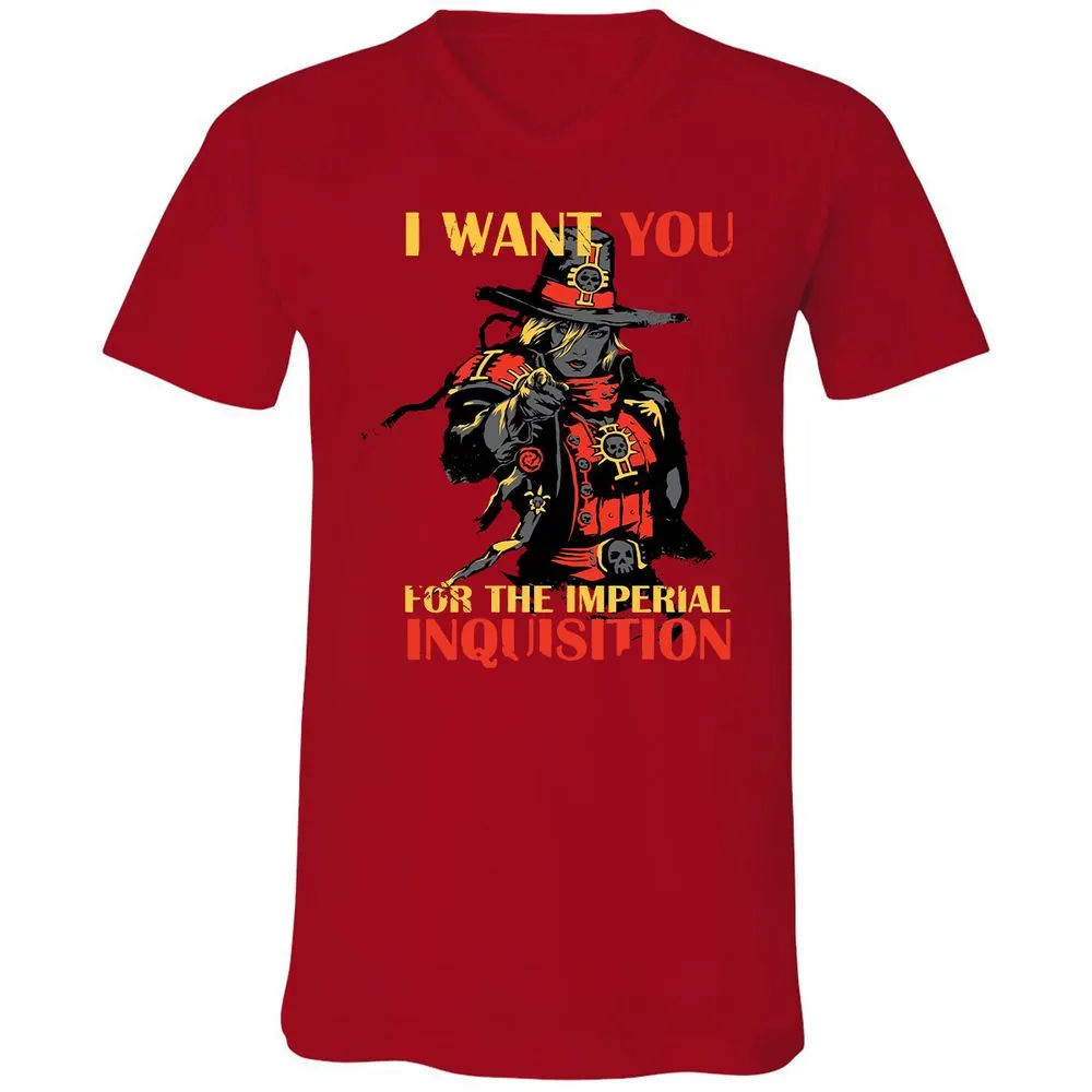 Unisex V-Neck T-Shirt - 7RVXFHCZ - Red - 3