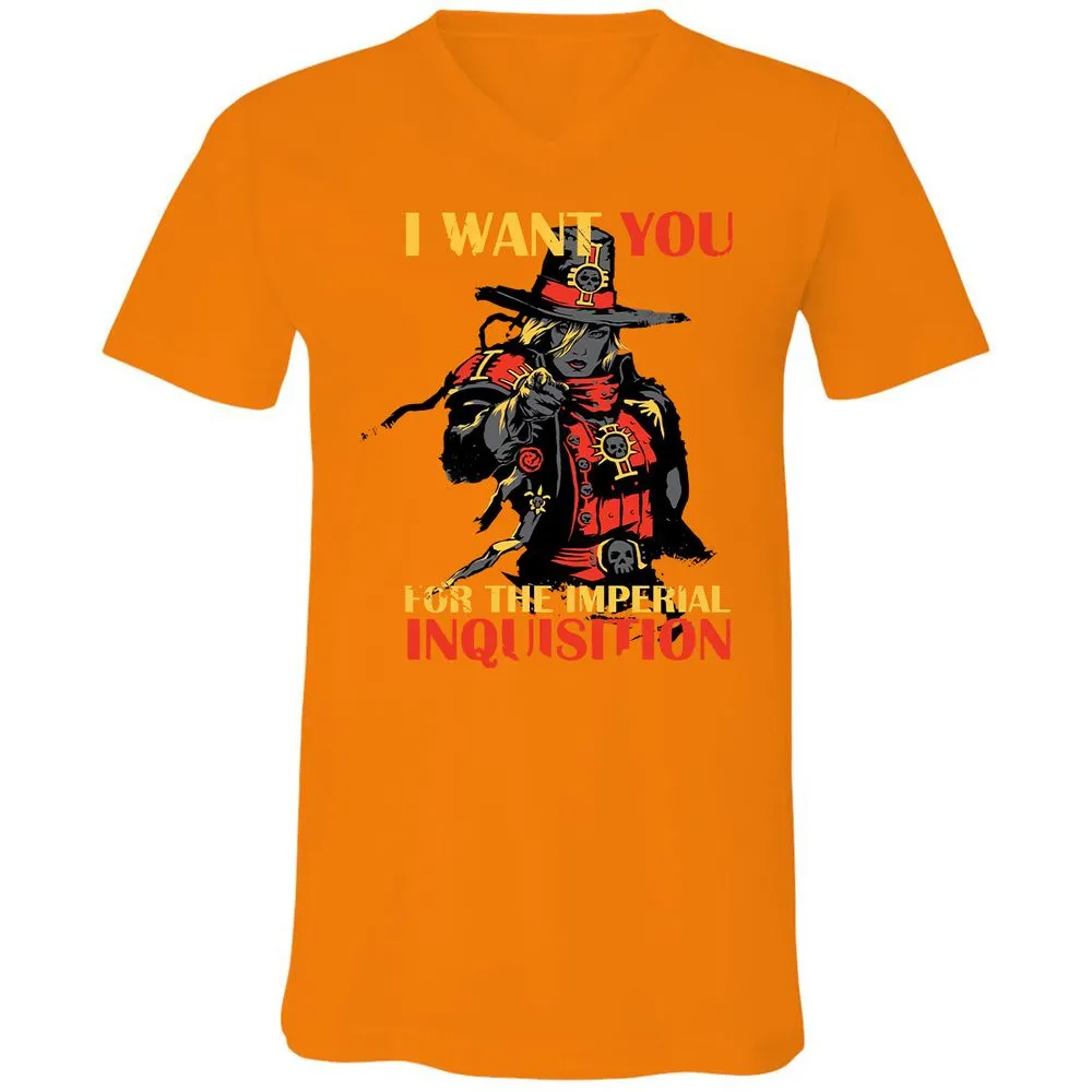 Unisex V-Neck T-Shirt - 7RVXFHCZ - Orange - 11