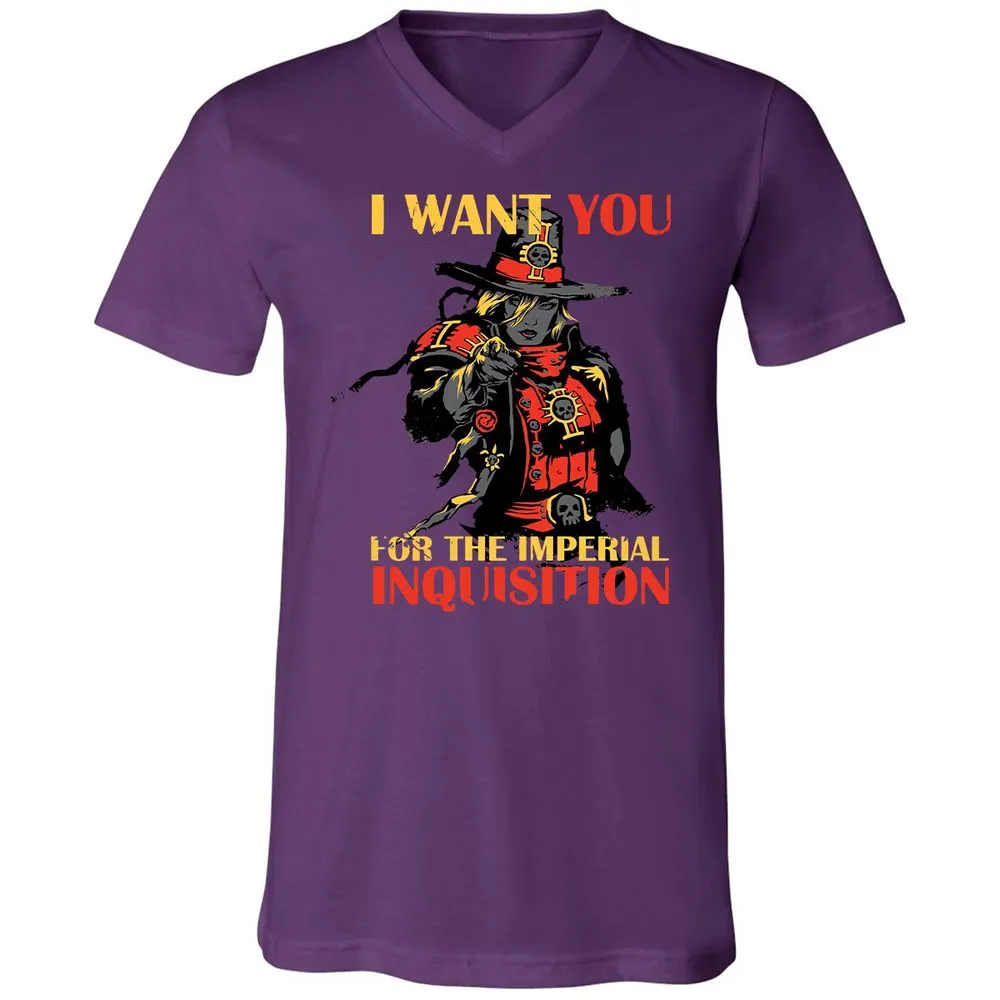 Unisex V-Neck T-Shirt - 7RVXFHCZ - Team Purple - 9