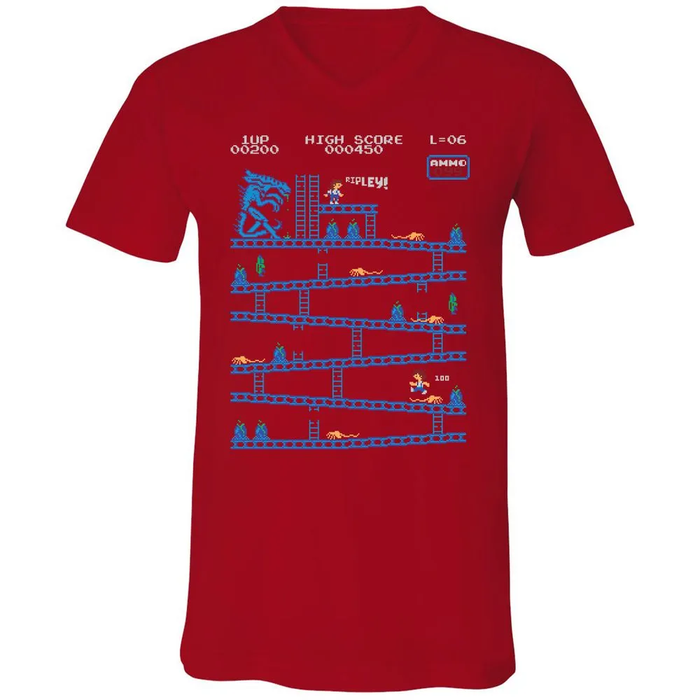 Unisex V-Neck T-Shirt - SZFH8VRS - Red - 3