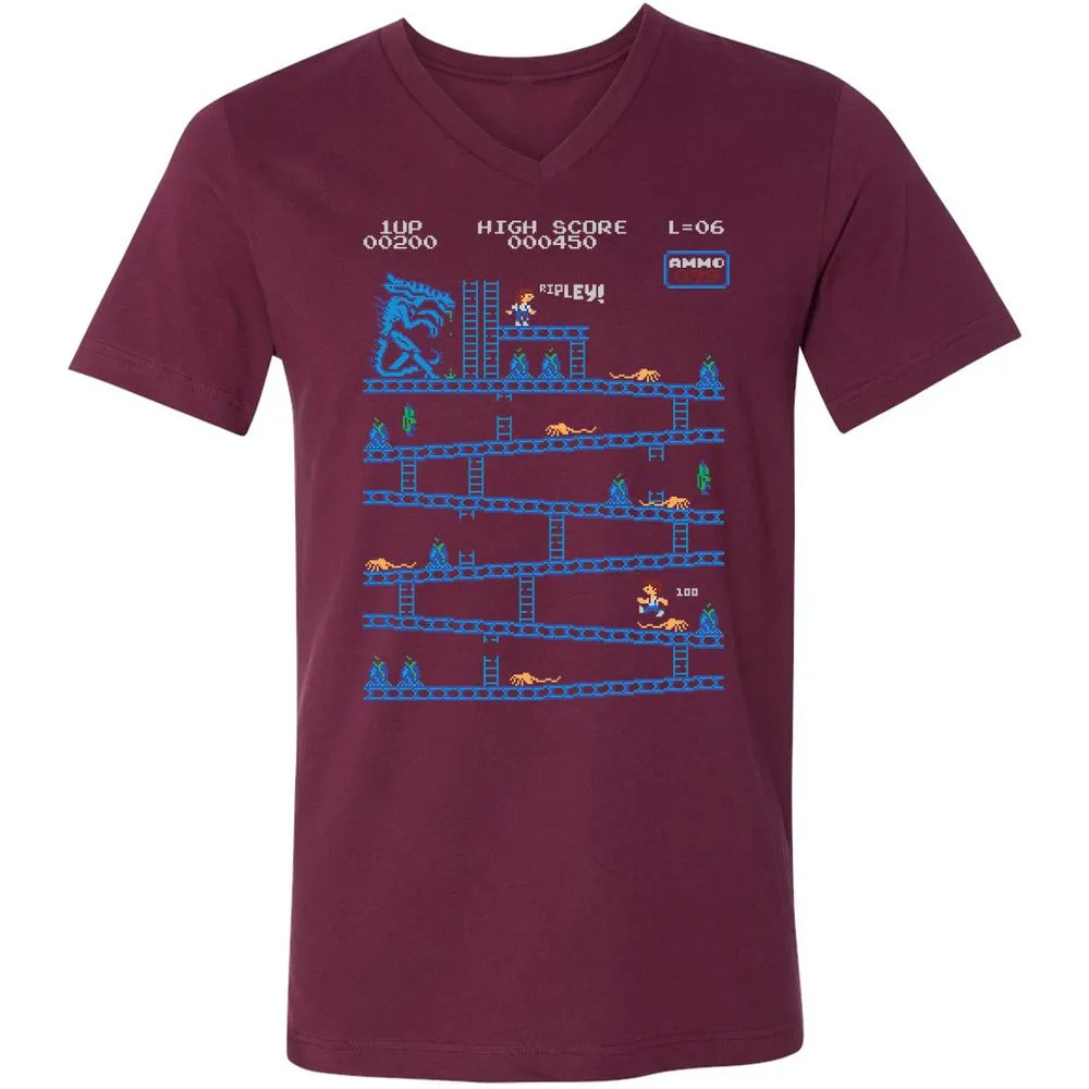 Unisex V-Neck T-Shirt - SZFH8VRS - Maroon - 6