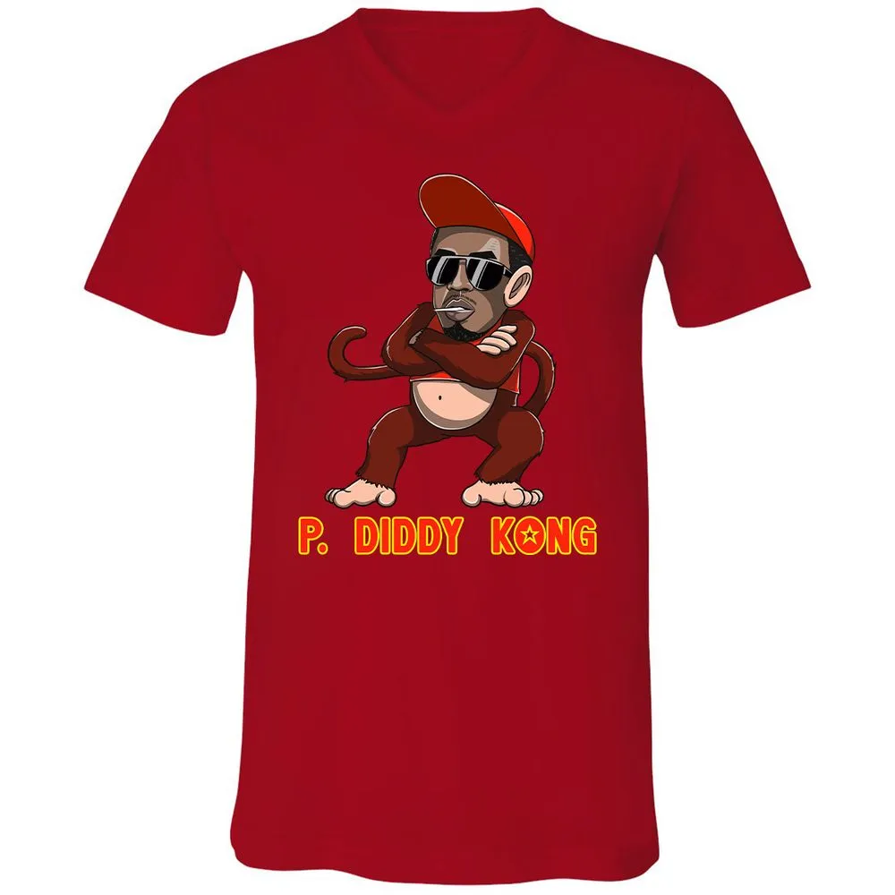 Unisex V-Neck T-Shirt - 9TQ1A26L - Red - 3