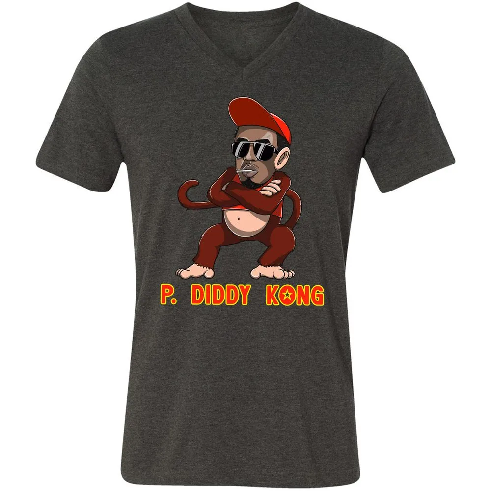 Unisex V-Neck T-Shirt - 9TQ1A26L - Dark Grey Heather - 8