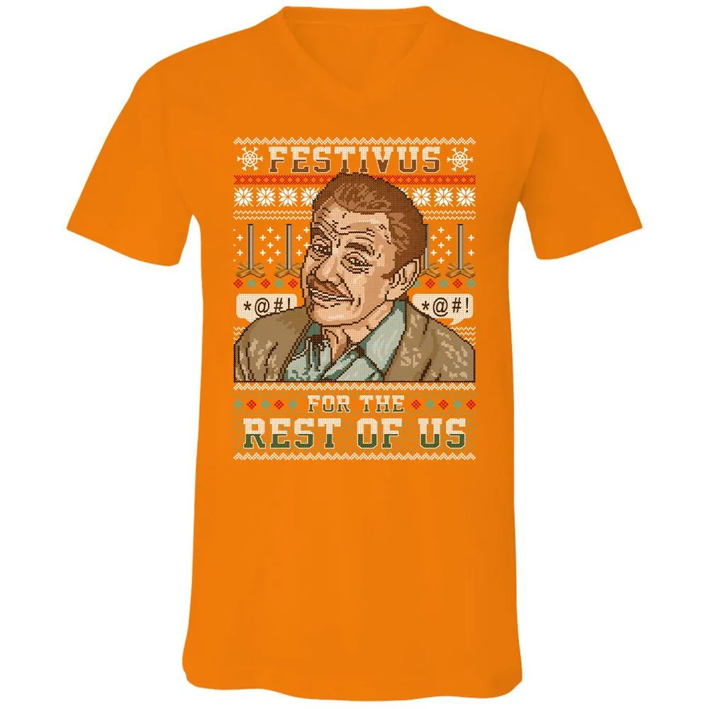 Unisex V-Neck T-Shirt - DZD782KG - Orange - 11