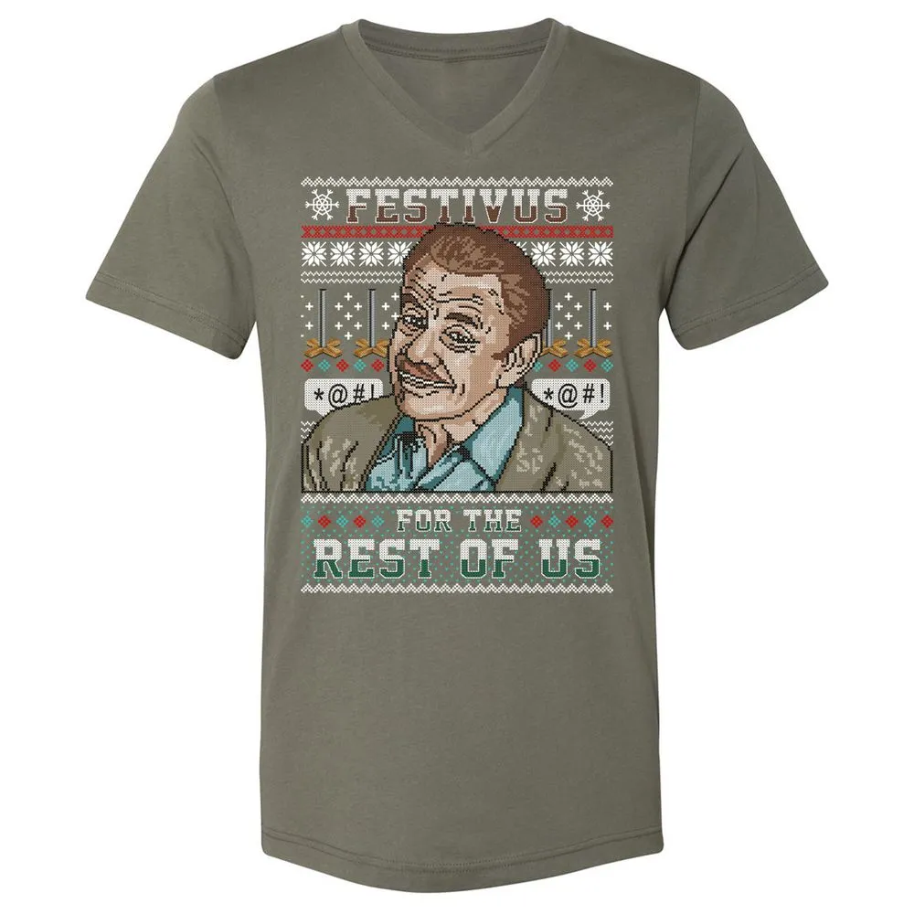 Unisex V-Neck T-Shirt - DZD782KG - Military Green - 10