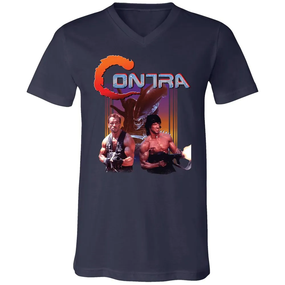 Unisex V-Neck T-Shirt - 7XXGMJAM - Navy - 2