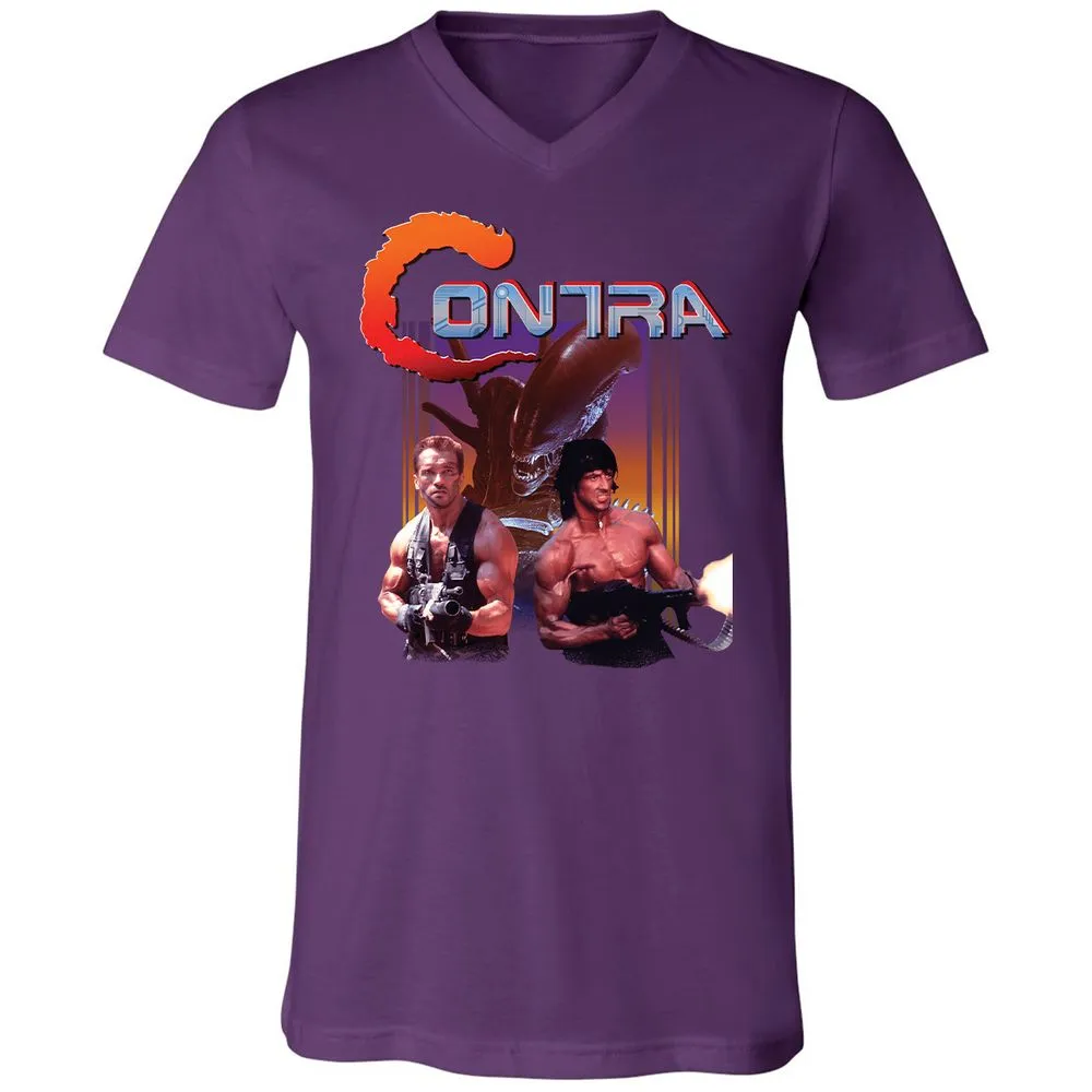 Unisex V-Neck T-Shirt - 7XXGMJAM - Team Purple - 9