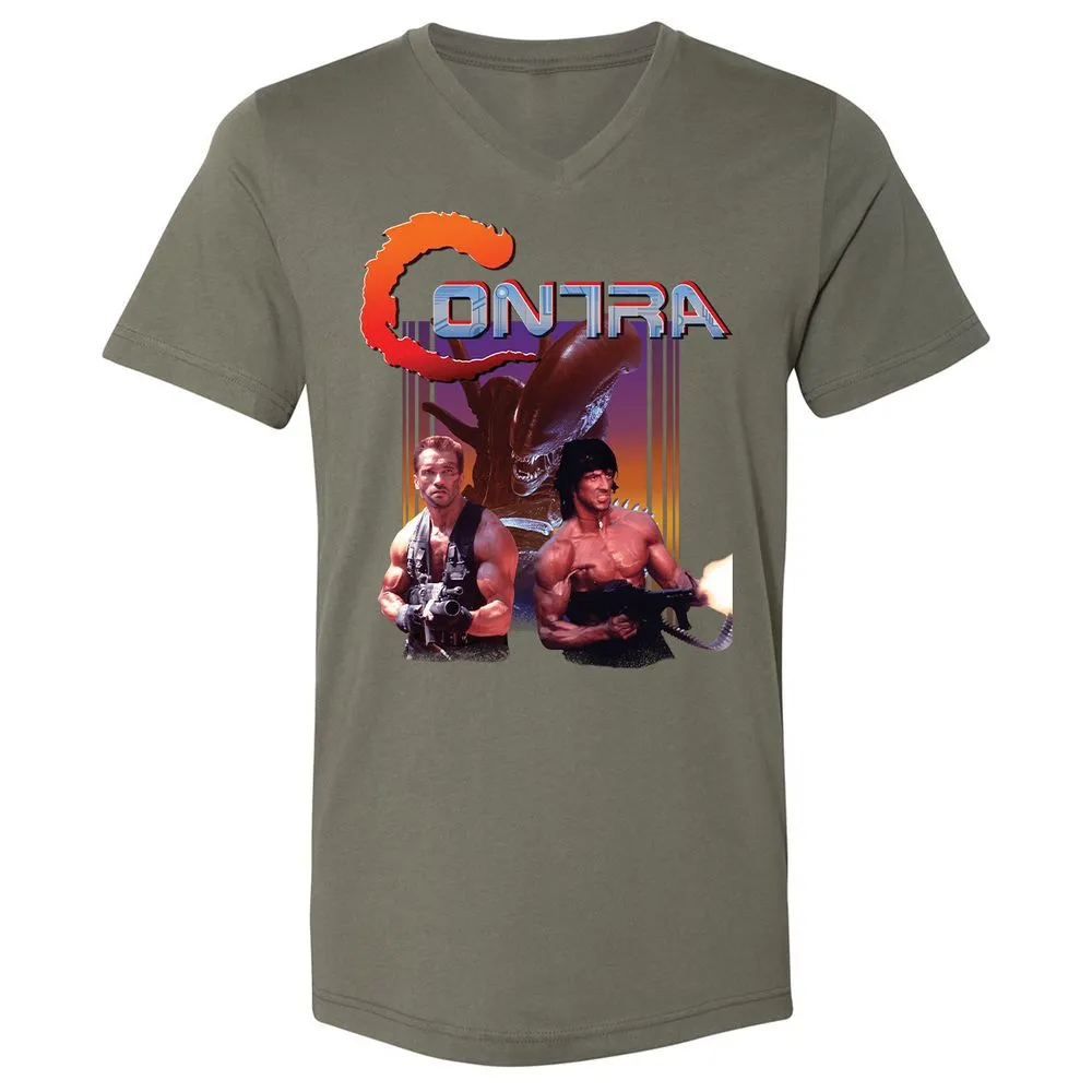 Unisex V-Neck T-Shirt - 7XXGMJAM - Military Green - 10