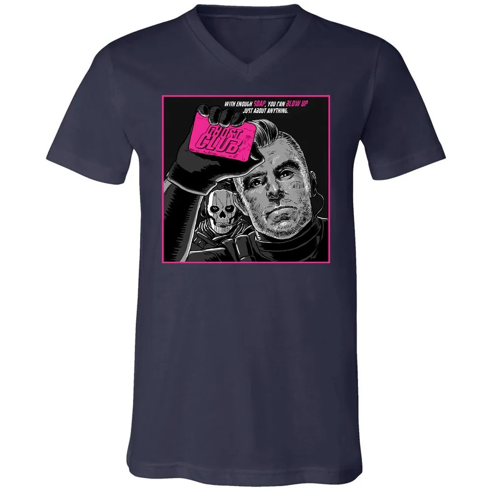 Unisex V-Neck T-Shirt - F7YR2FUA - Navy - 2