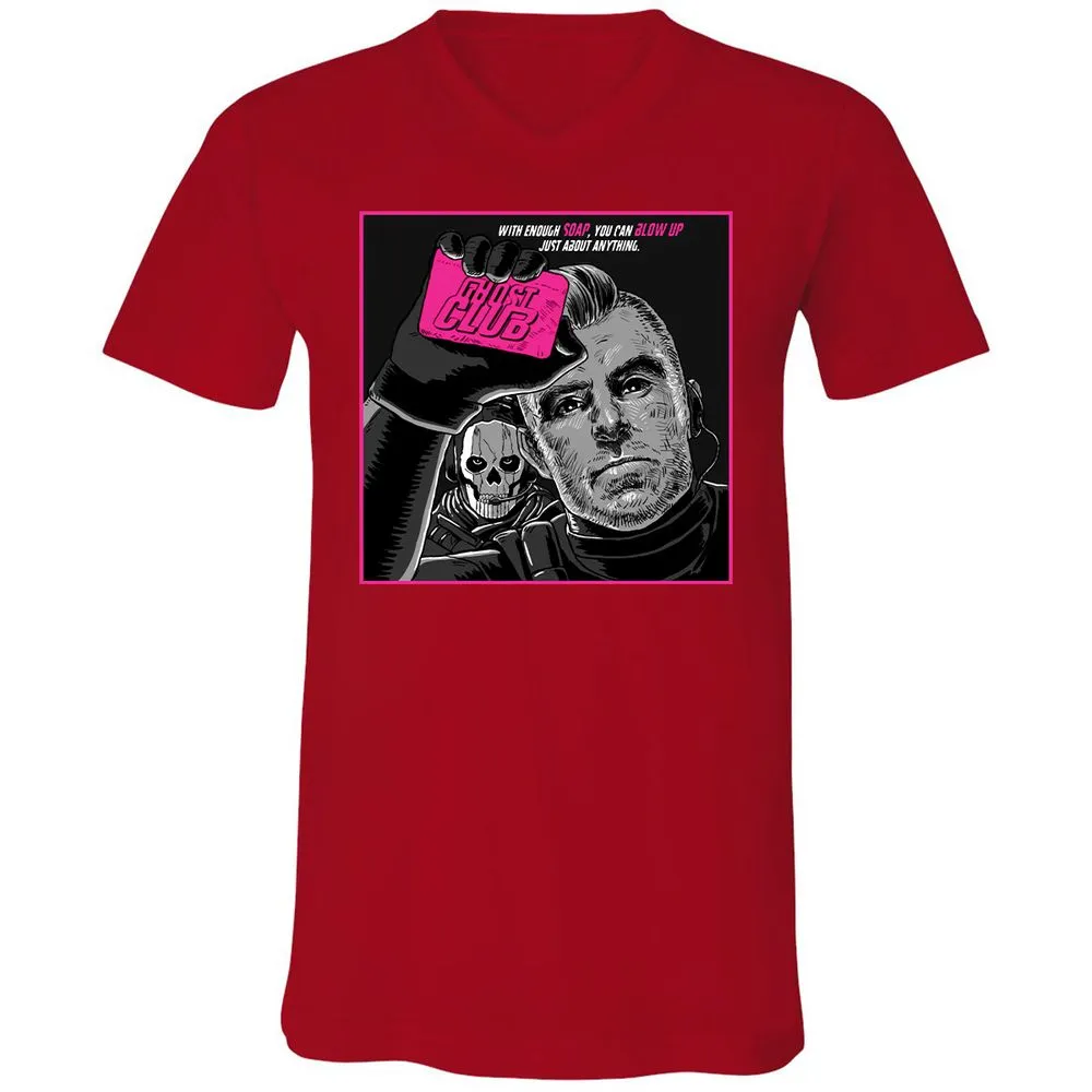 Unisex V-Neck T-Shirt - F7YR2FUA - Red - 3