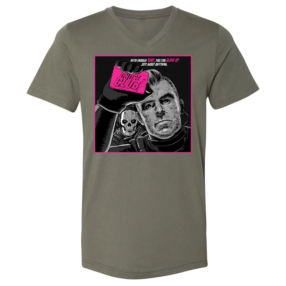 Unisex V-Neck T-Shirt - F7YR2FUA - Military Green - 10