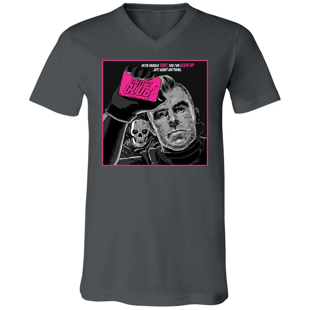 Unisex V-Neck T-Shirt - F7YR2FUA - Asphalt - 12
