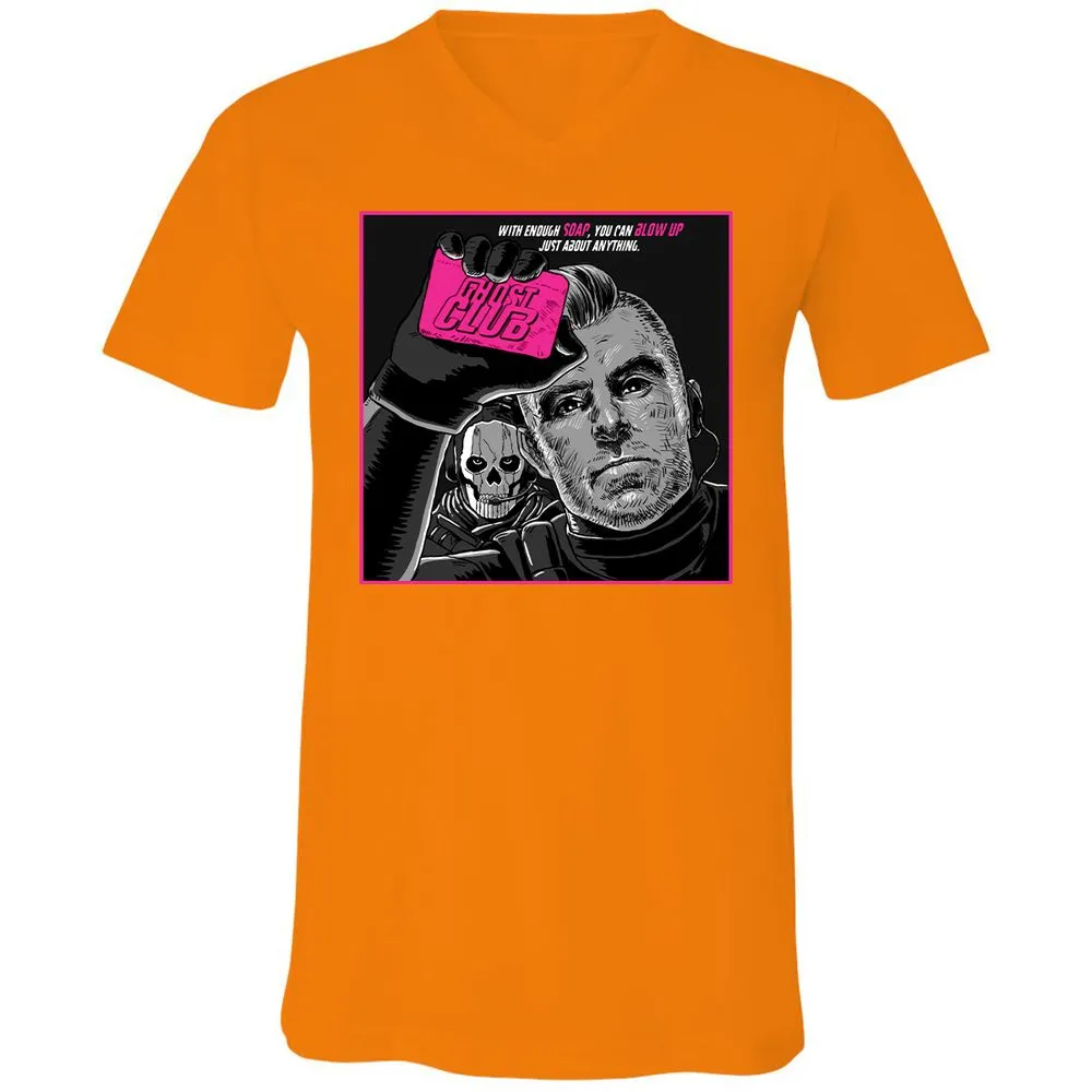Unisex V-Neck T-Shirt - F7YR2FUA - Orange - 11