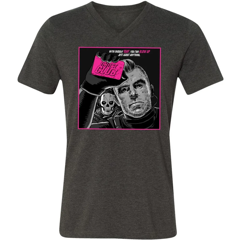 Unisex V-Neck T-Shirt - F7YR2FUA - Dark Grey Heather - 8