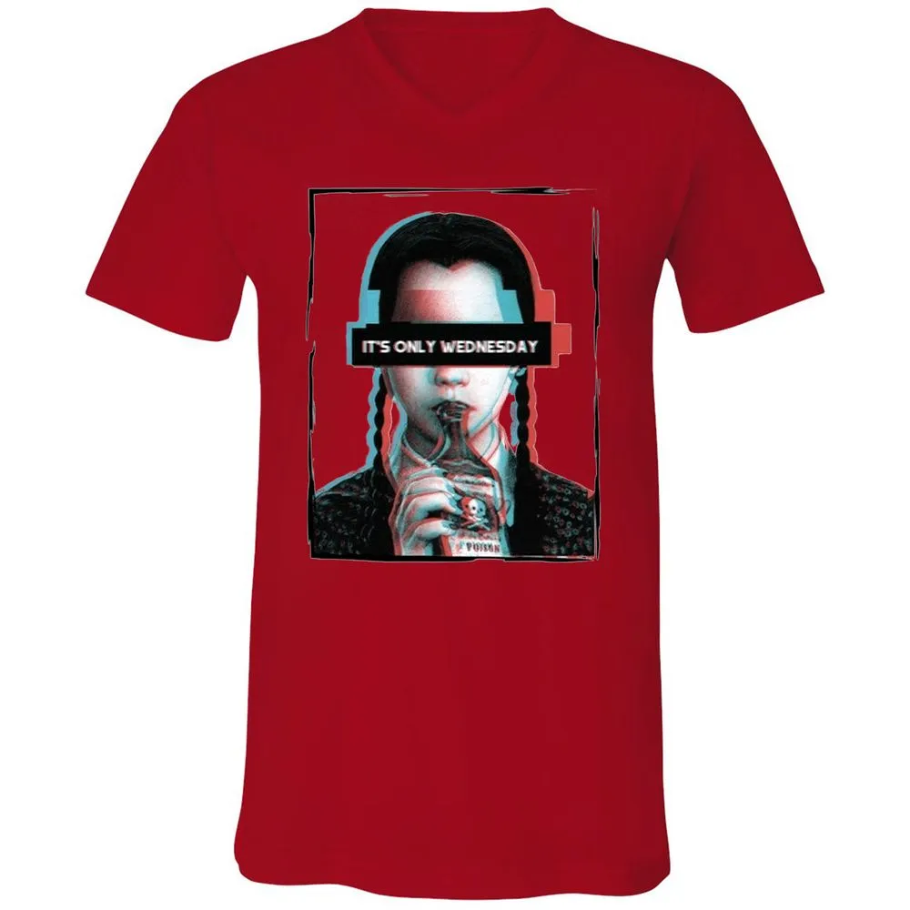 Unisex V-Neck T-Shirt - GTJQ179A - Red - 3