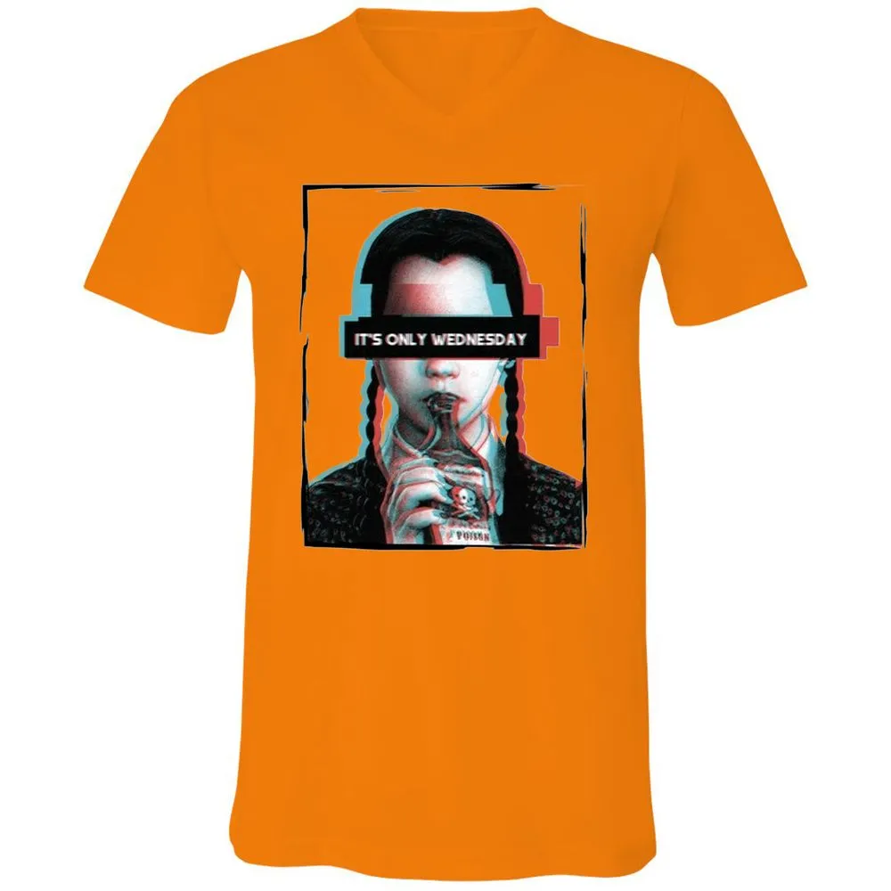 Unisex V-Neck T-Shirt - GTJQ179A - Orange - 11