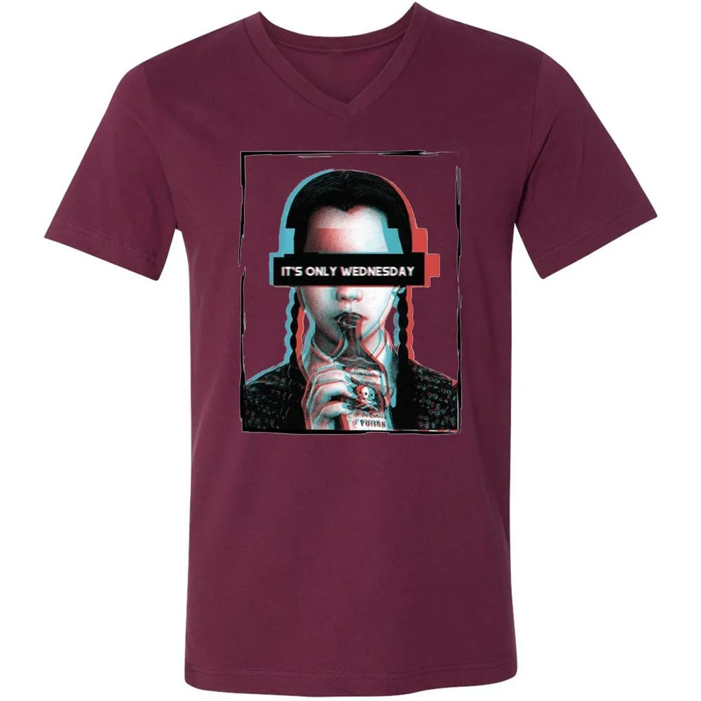Unisex V-Neck T-Shirt - GTJQ179A - Maroon - 6