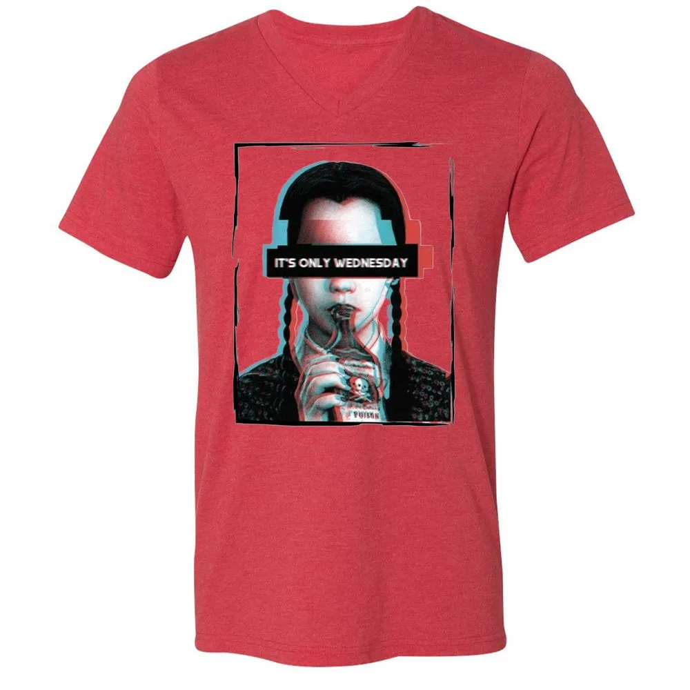 Unisex V-Neck T-Shirt - GTJQ179A - Heather Red - 16