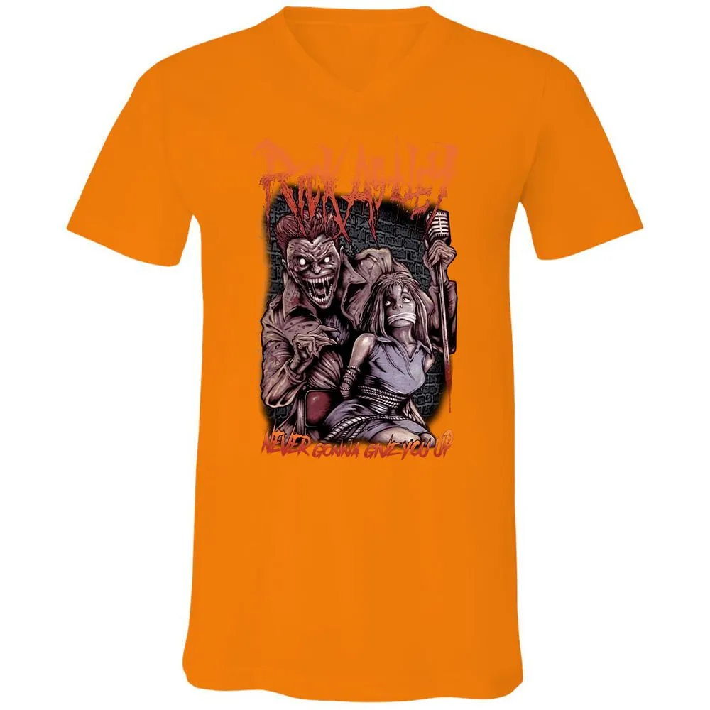 Unisex V-Neck T-Shirt - ZLYGHYQP - Orange - 11