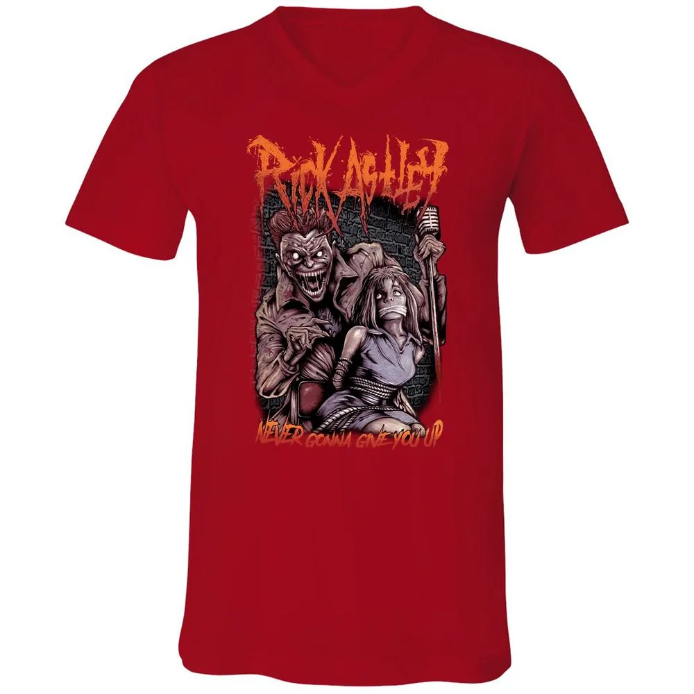 Unisex V-Neck T-Shirt - ZLYGHYQP - Red - 3