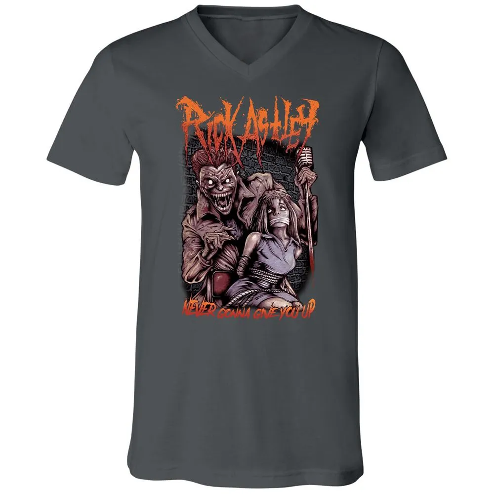 Unisex V-Neck T-Shirt - ZLYGHYQP - Asphalt - 12