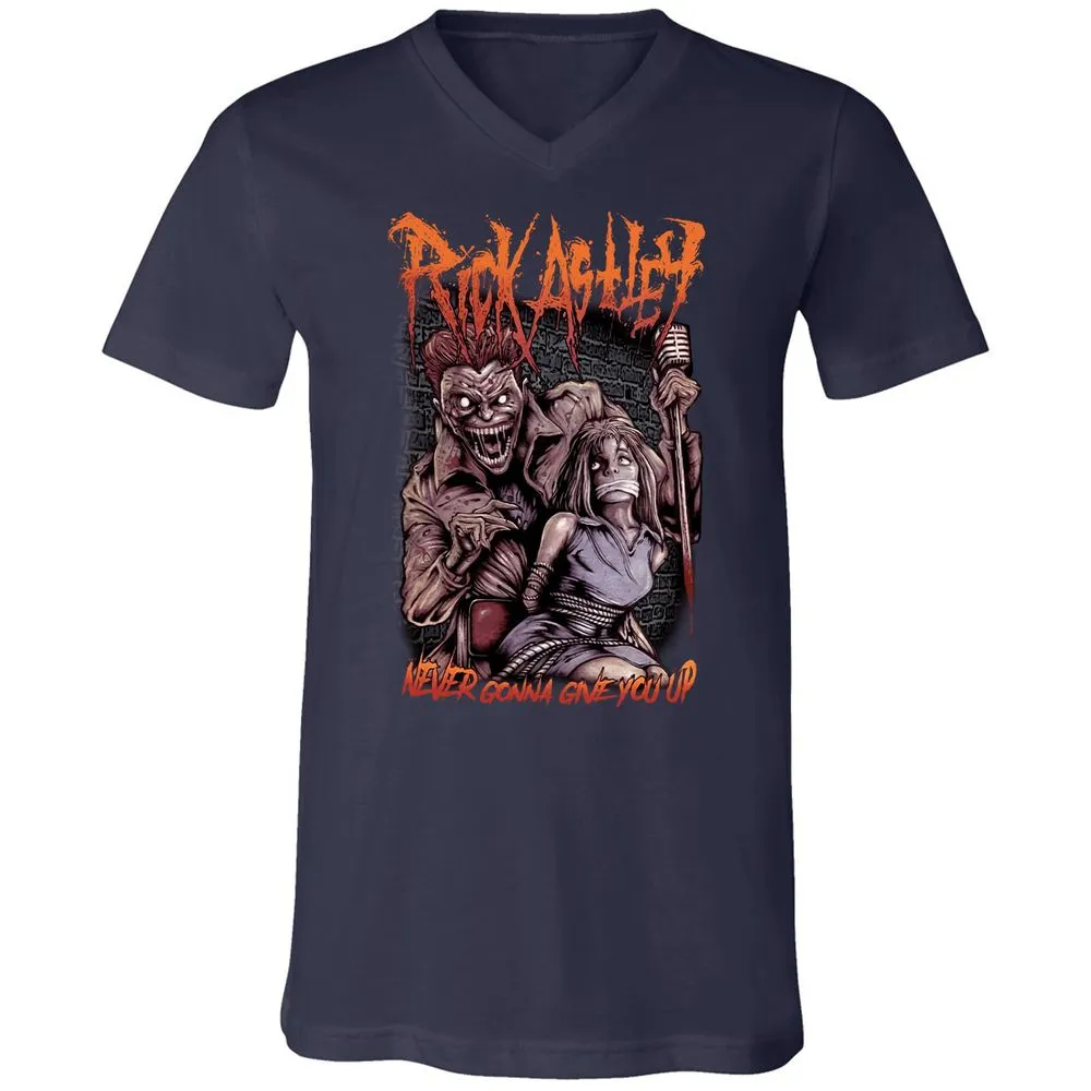 Unisex V-Neck T-Shirt - ZLYGHYQP - Navy - 2