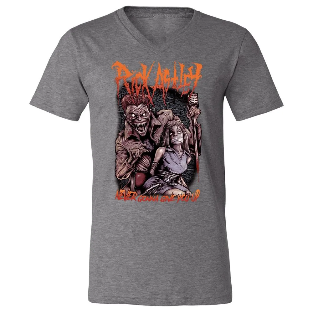 Unisex V-Neck T-Shirt - ZLYGHYQP - Deep Heather - 13