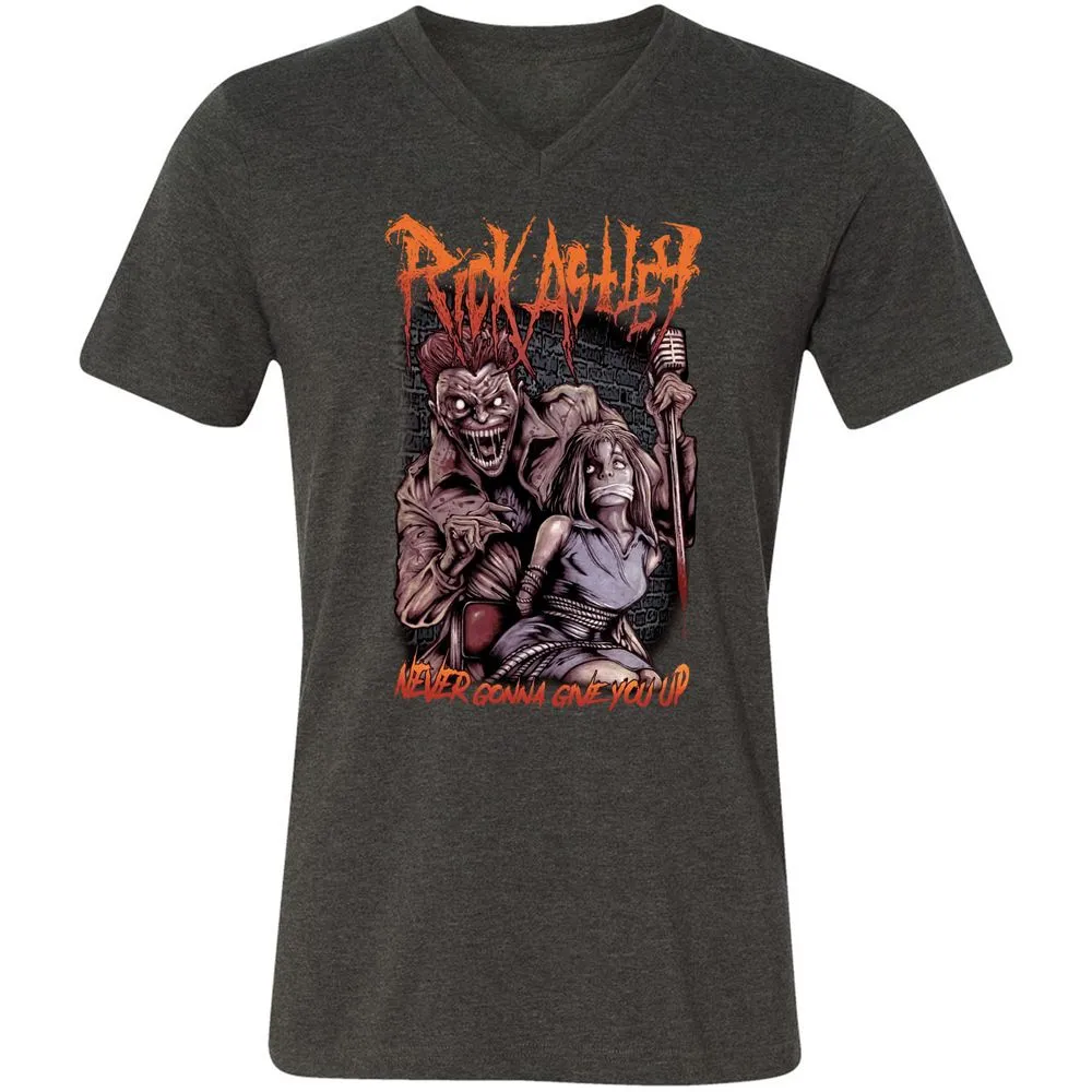 Unisex V-Neck T-Shirt - ZLYGHYQP - Dark Grey Heather - 8
