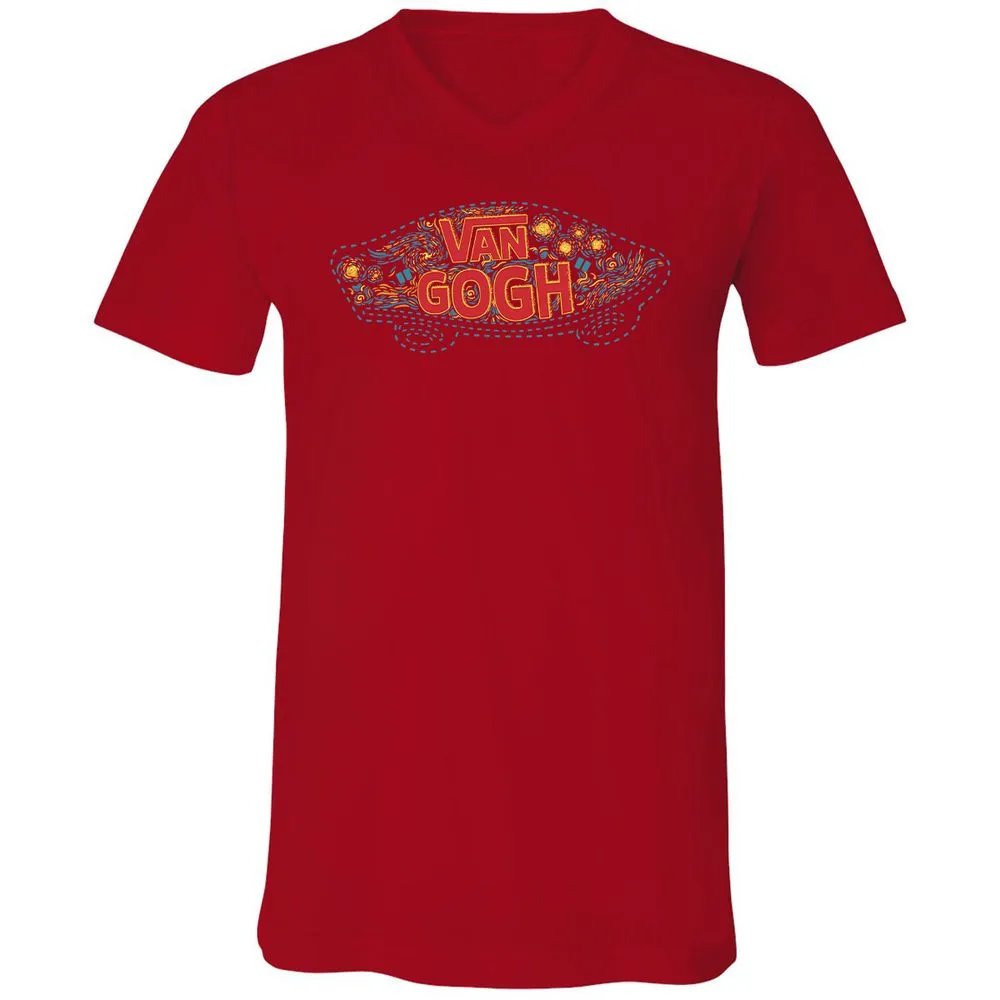 Unisex V-Neck T-Shirt - BSZAKACV - Red - 3