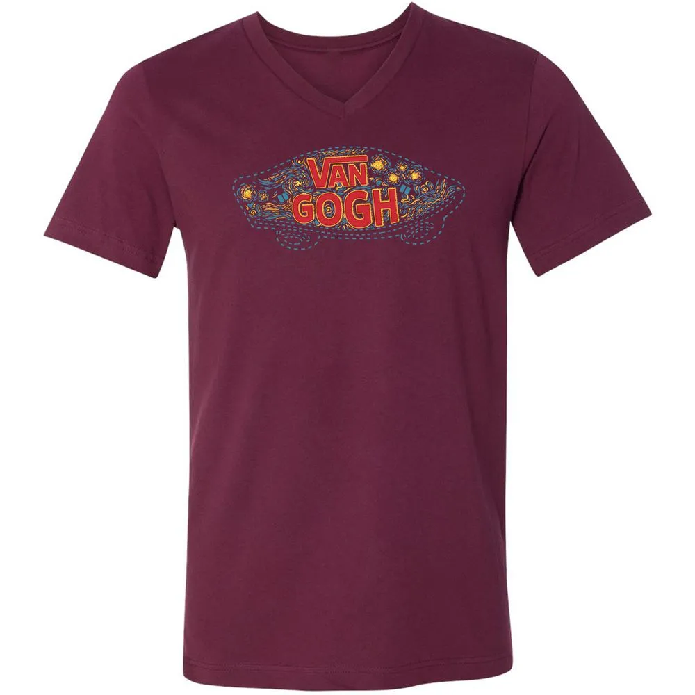 Unisex V-Neck T-Shirt - BSZAKACV - Maroon - 6