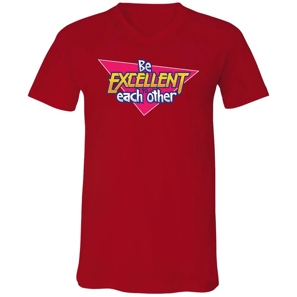 Unisex V-Neck T-Shirt - 6XUBC2HG - Red - 3