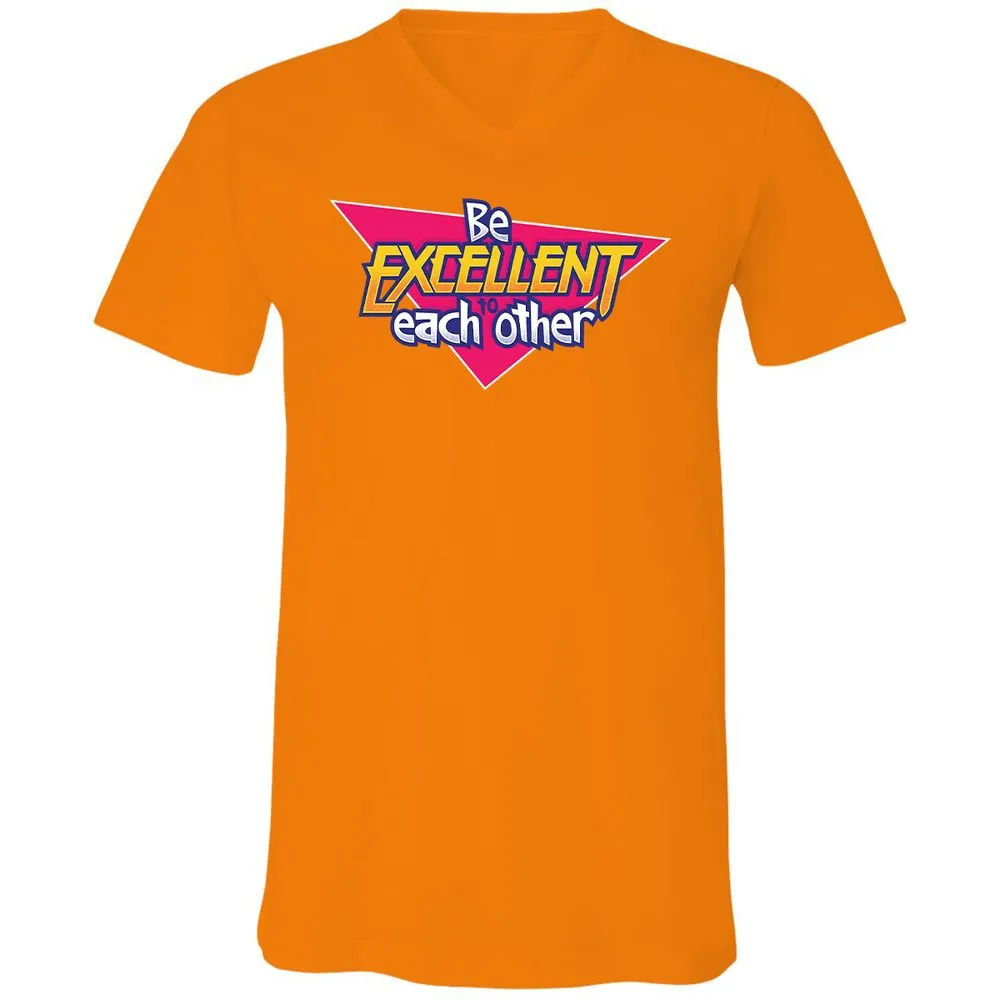 Unisex V-Neck T-Shirt - 6XUBC2HG - Orange - 11