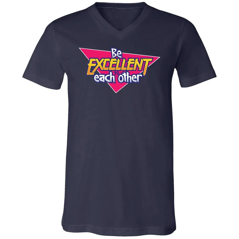 Unisex V-Neck T-Shirt - 6XUBC2HG - Navy - 2