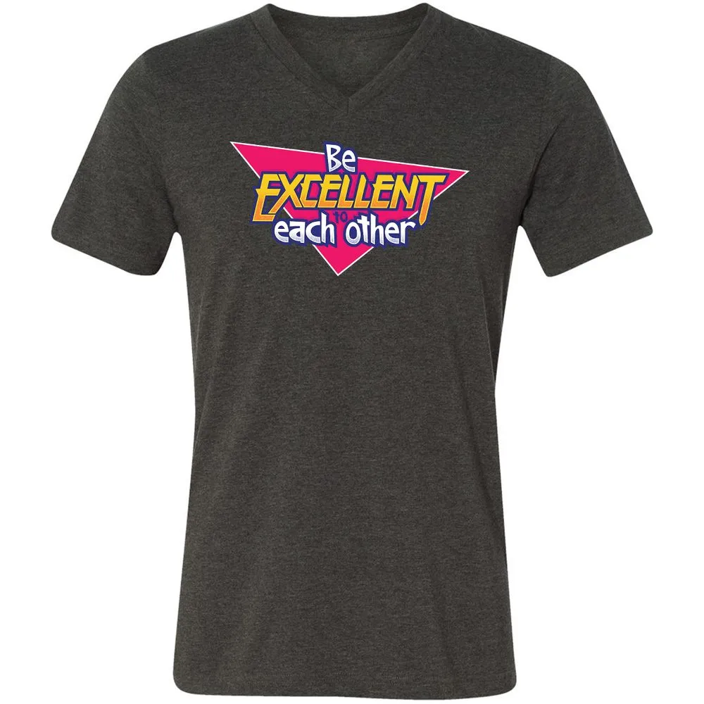 Unisex V-Neck T-Shirt - 6XUBC2HG - Dark Grey Heather - 8