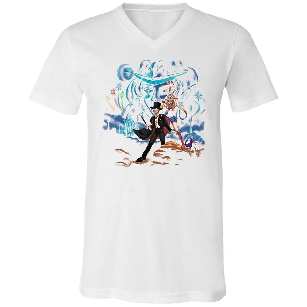 Unisex V-Neck T-Shirt - BMXNGF3E - White - 5