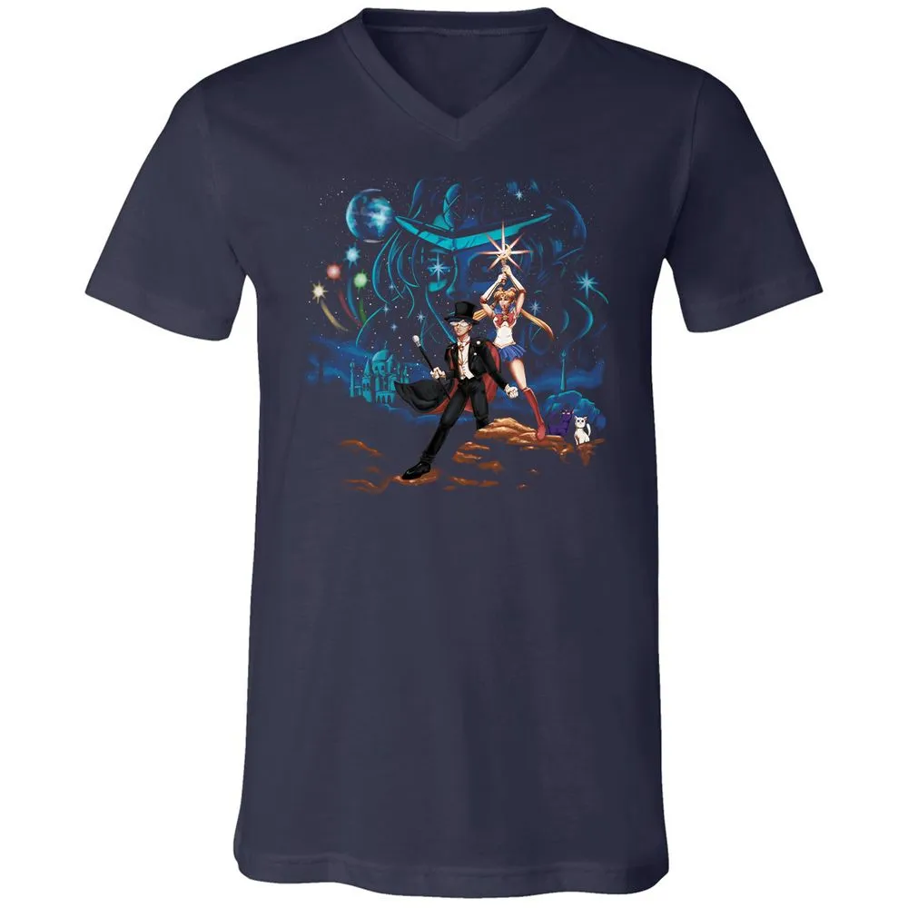 Unisex V-Neck T-Shirt - BMXNGF3E - Navy - 2
