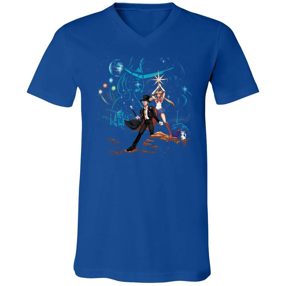 Unisex V-Neck T-Shirt - BMXNGF3E - True Royal - 4