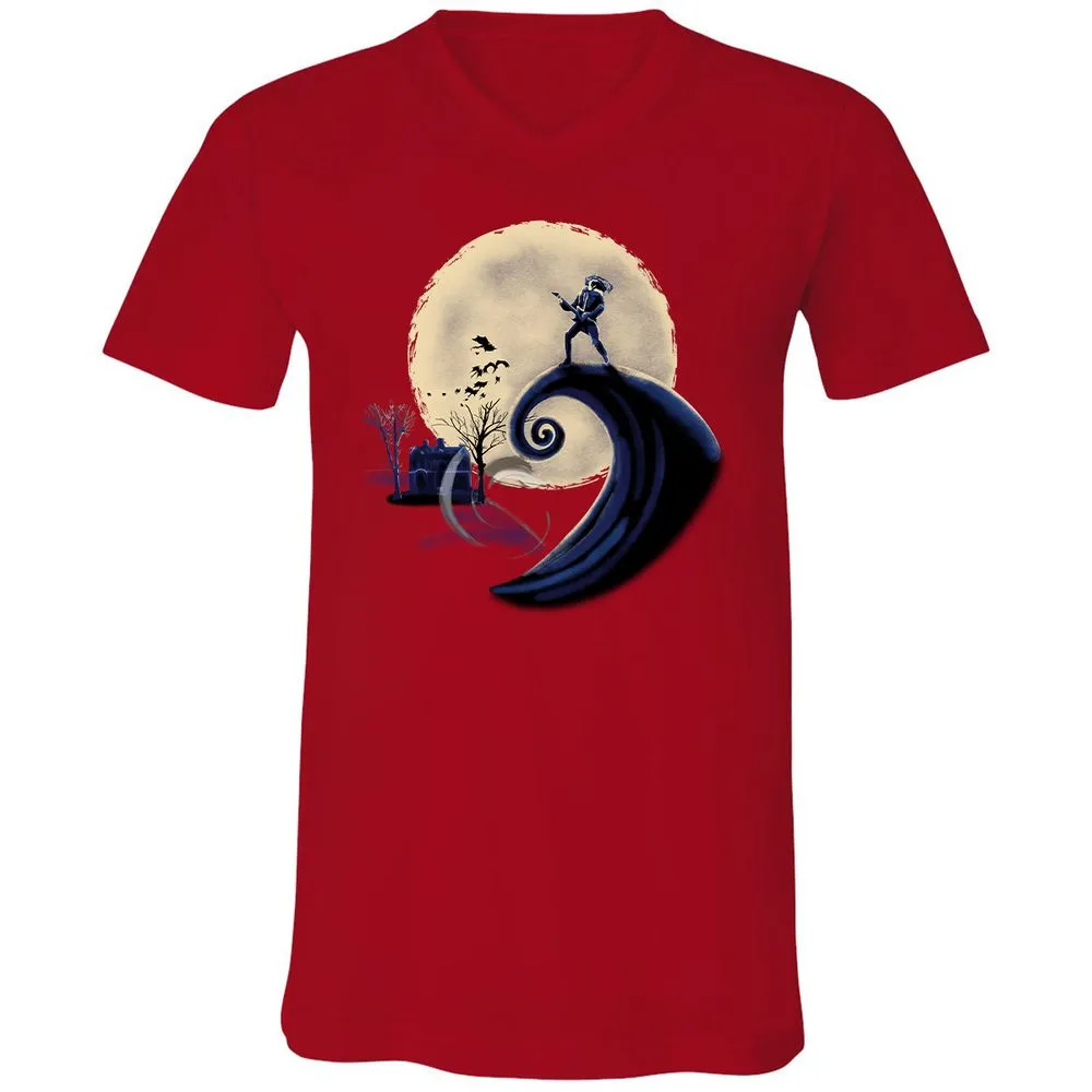 Unisex V-Neck T-Shirt - KJ6LR76A - Red - 3