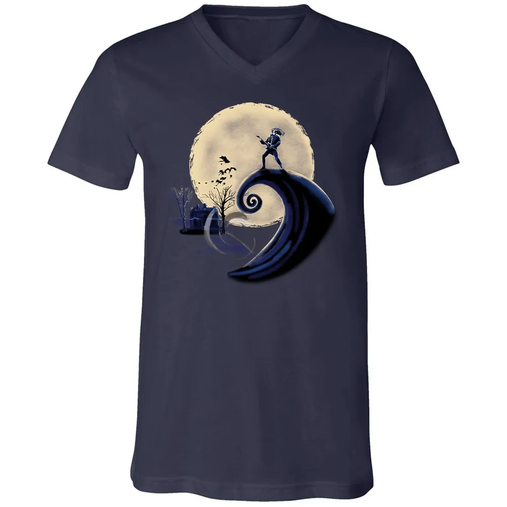 Unisex V-Neck T-Shirt - KJ6LR76A - Navy - 2