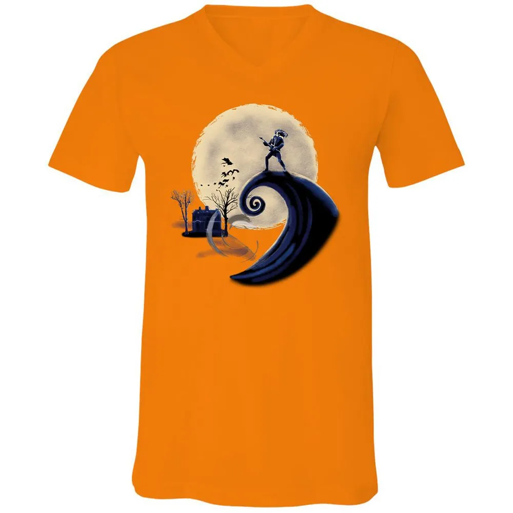 Unisex V-Neck T-Shirt - KJ6LR76A - Orange - 11