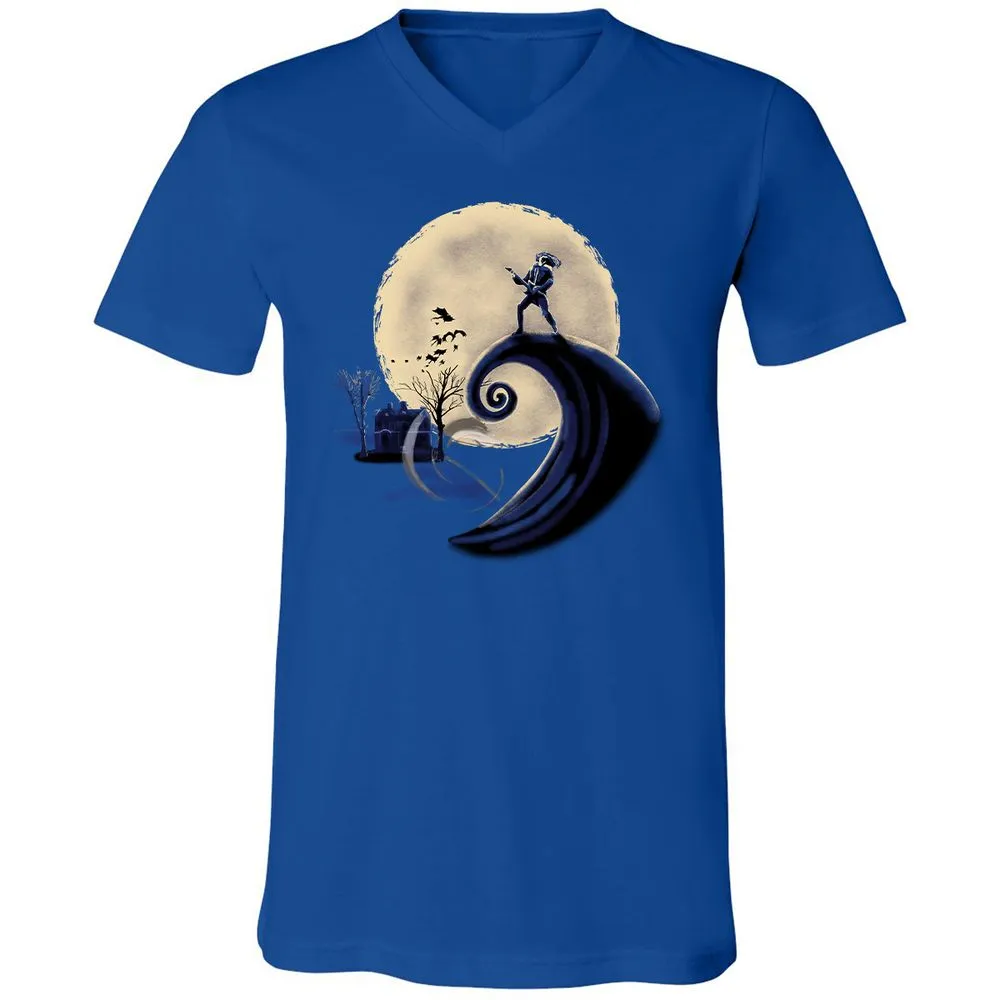 Unisex V-Neck T-Shirt - KJ6LR76A - True Royal - 4