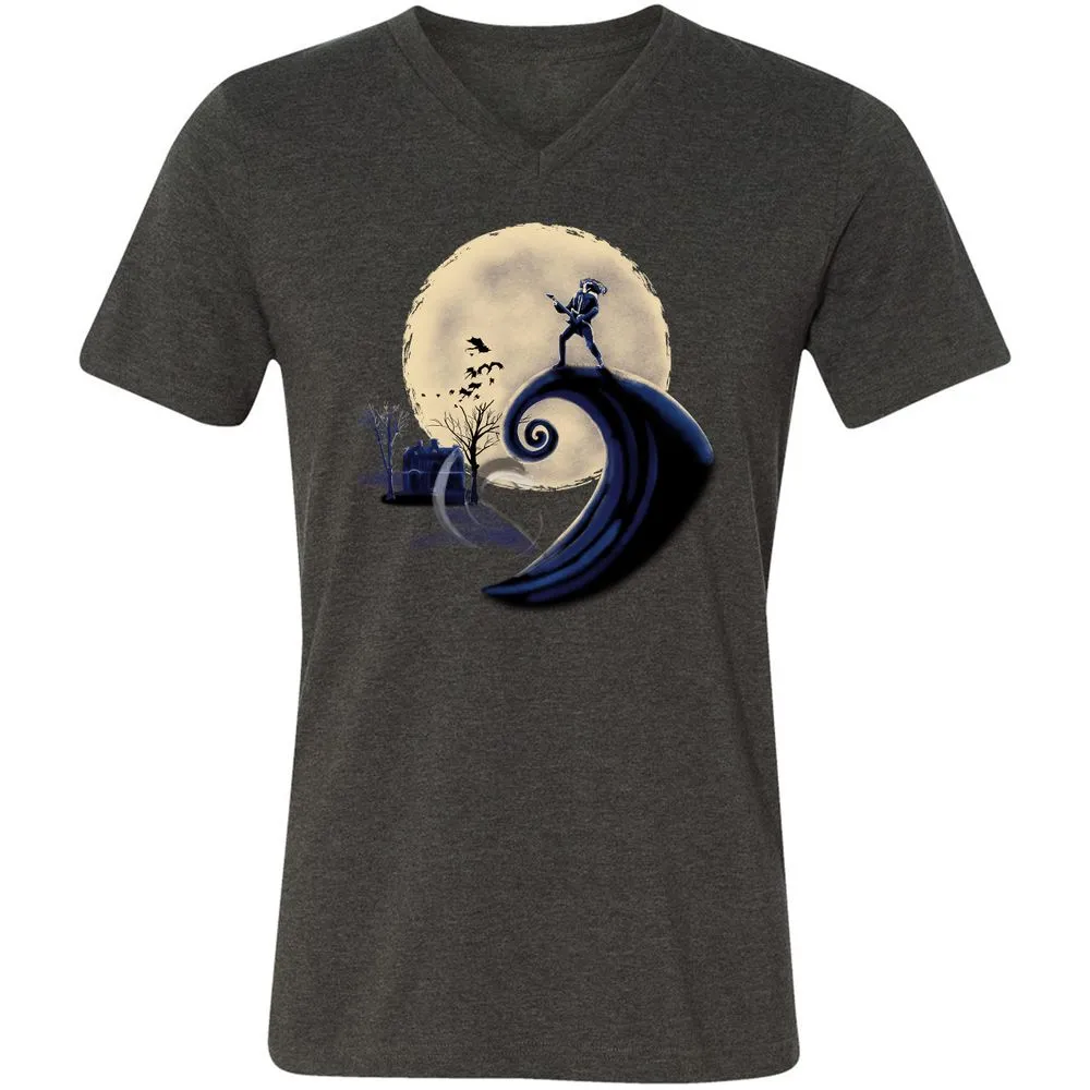 Unisex V-Neck T-Shirt - KJ6LR76A - Dark Grey Heather - 8