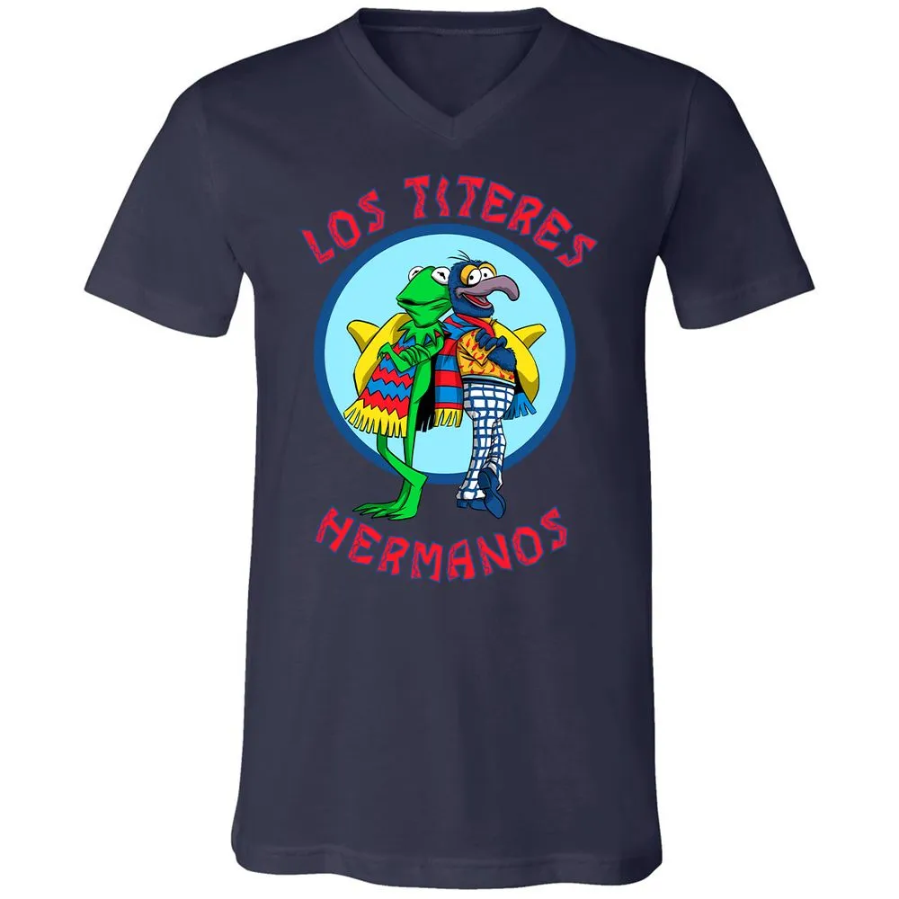 Unisex V-Neck T-Shirt - E2VS5W9B - Navy - 2