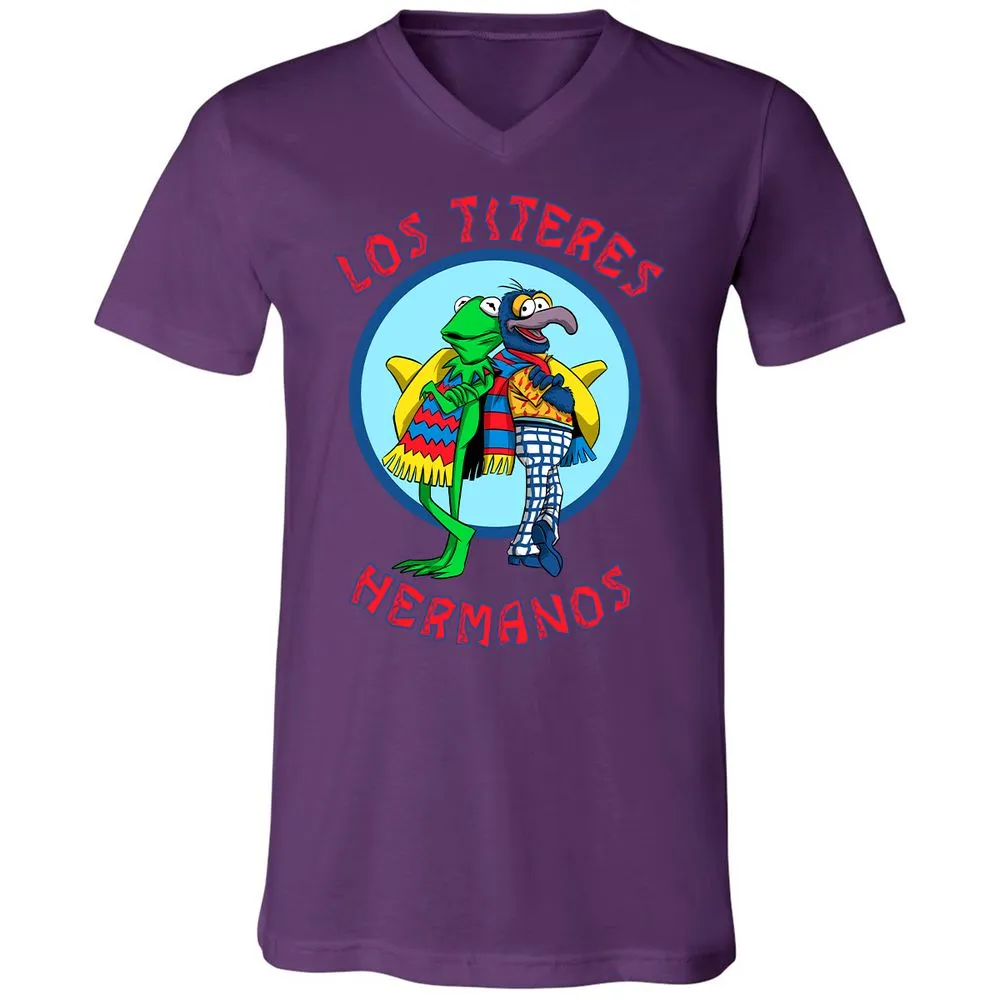 Unisex V-Neck T-Shirt - E2VS5W9B - Team Purple - 9